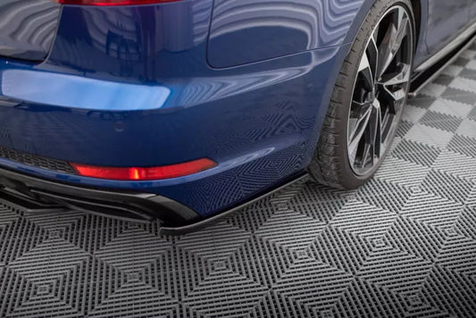 Maxton Design Diffusor Flaps für Audi A4 Competition B9 Hochglanz schwarz – Ansicht 1