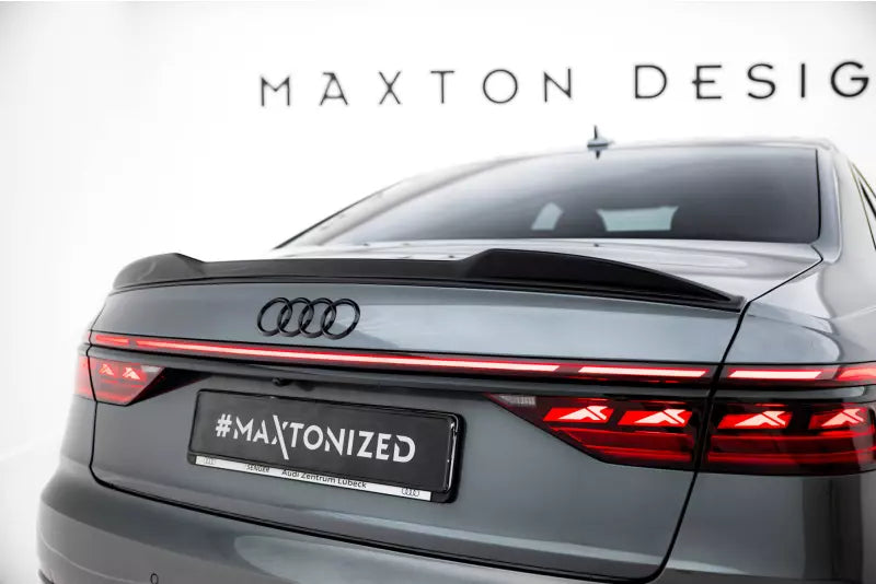 Maxton Design Heckspoiler Lippe für Audi A8 / A8 S-Line / S8 D5 Hochglanz schwarz – Ansicht 1