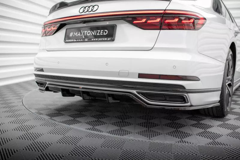 Maxton Design Heckdiffusor DTM Look für Audi A8 S-Line D5 Hochglanz schwarz – Ansicht 1