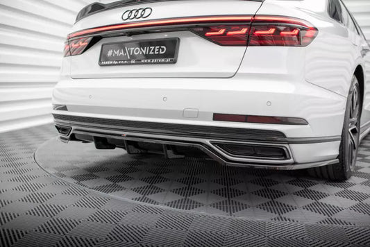 Maxton Design Heckdiffusor DTM Look für Audi A8 S-Line D5 Hochglanz schwarz – Ansicht 1