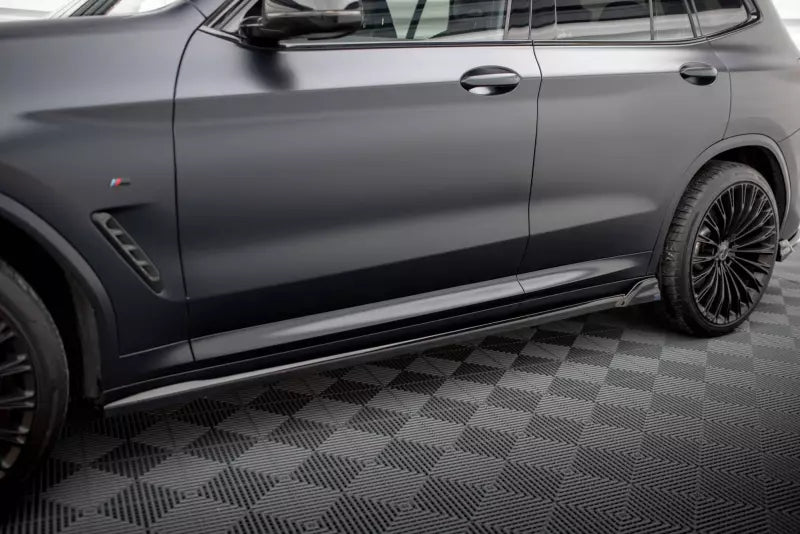 Maxton Design Seitenschweller (Paar) für BMW X3 M-Paket G01 Facelift Hochglanz schwarz – Ansicht 1