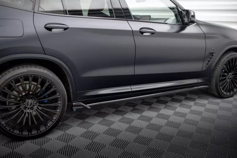 Maxton Design Seitenschweller (Paar) für BMW X3 M-Paket G01 Facelift Hochglanz schwarz – Ansicht 2