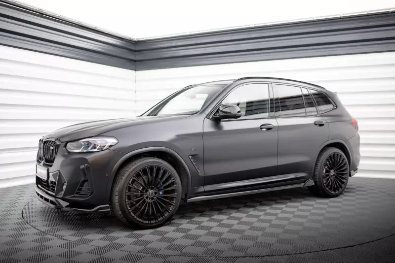 Maxton Design Seitenschweller (Paar) für BMW X3 M-Paket G01 Facelift Hochglanz schwarz – Ansicht 3