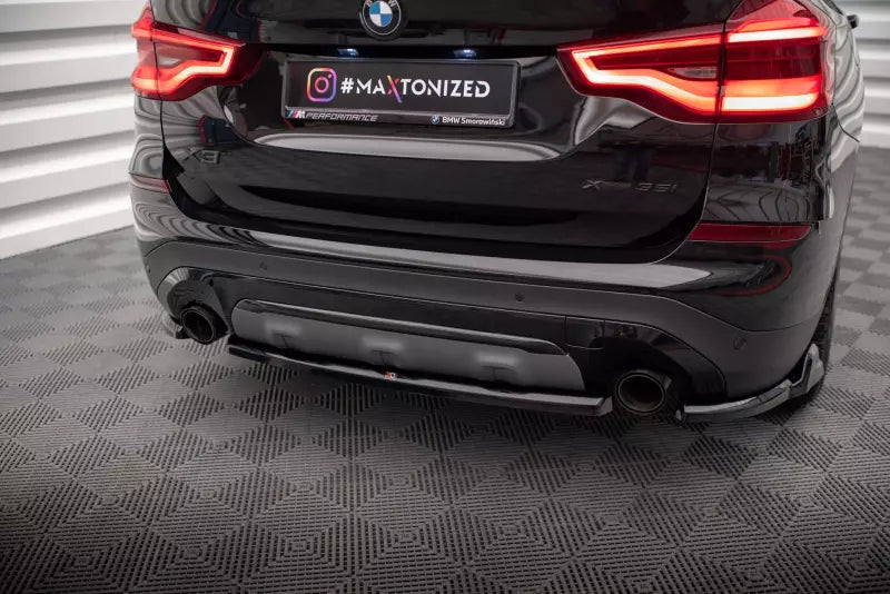 Maxton Design Heckdiffusor DTM Look für BMW X3 G01 Hochglanz schwarz – Ansicht 1
