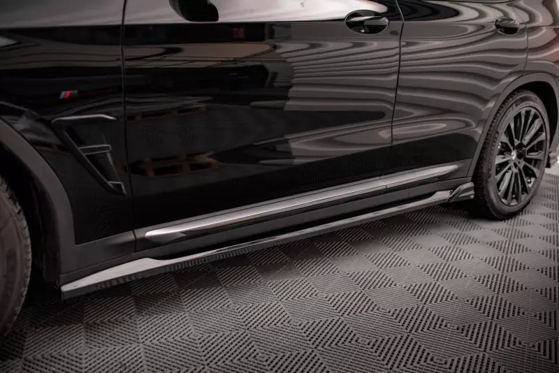 Maxton Design Seitenschweller (Paar) für BMW X3 G01 Hochglanz schwarz – Ansicht 1