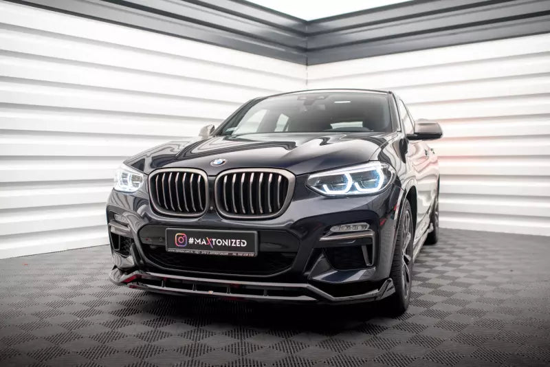 Maxton Design Frontlippe V.2 für BMW X4 M-Paket G02 Hochglanz schwarz – Ansicht 1