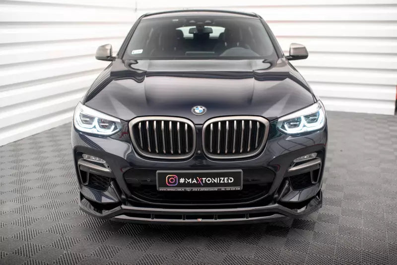 Maxton Design Frontlippe V.2 für BMW X4 M-Paket G02 Hochglanz schwarz – Ansicht 2