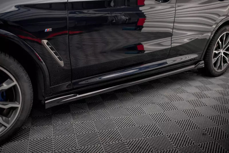 Maxton Design Seitenschweller (Paar) V.2 für BMW X4 M-Paket G02 Hochglanz schwarz – Ansicht 1