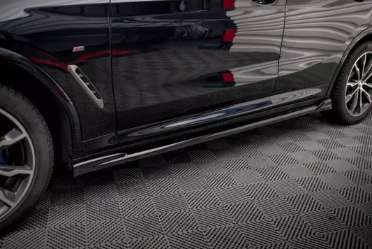 Maxton Design Seitenschweller (Paar) V.2 für BMW X4 M-Paket G02 Hochglanz schwarz – Ansicht 1