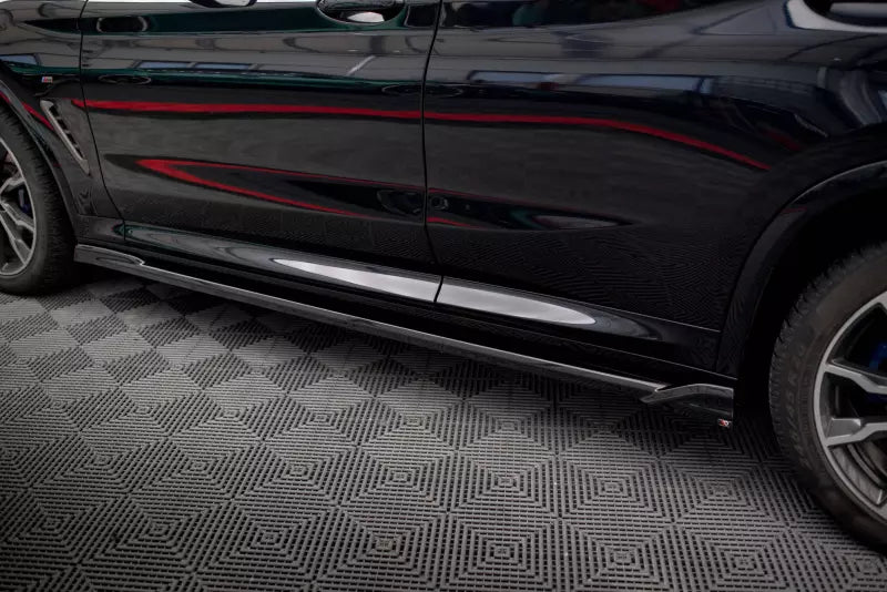Maxton Design Seitenschweller (Paar) V.2 für BMW X4 M-Paket G02 Hochglanz schwarz – Ansicht 3