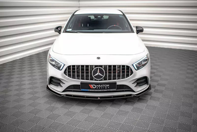 Maxton Design Frontlippe V.4 für Mercedes A35 AMG / AMG-Line W177 Hochglanz schwarz – Ansicht 2