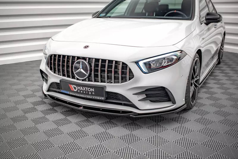 Maxton Design Frontlippe V.5 für Mercedes A35 AMG / AMG-Line W177 Hochglanz schwarz – Ansicht 1