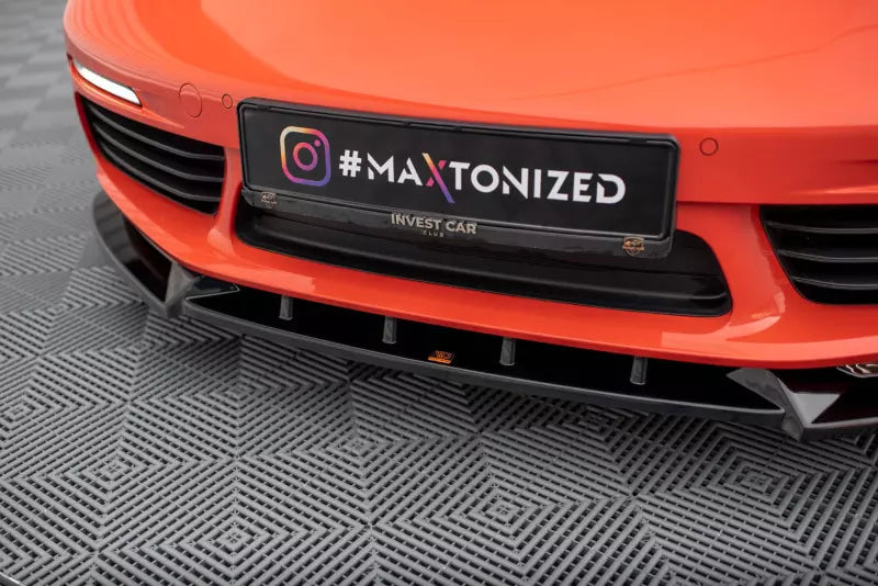 Maxton Design Frontlippe für Porsche 718 Cayman 982c Hochglanz schwarz – Ansicht 3