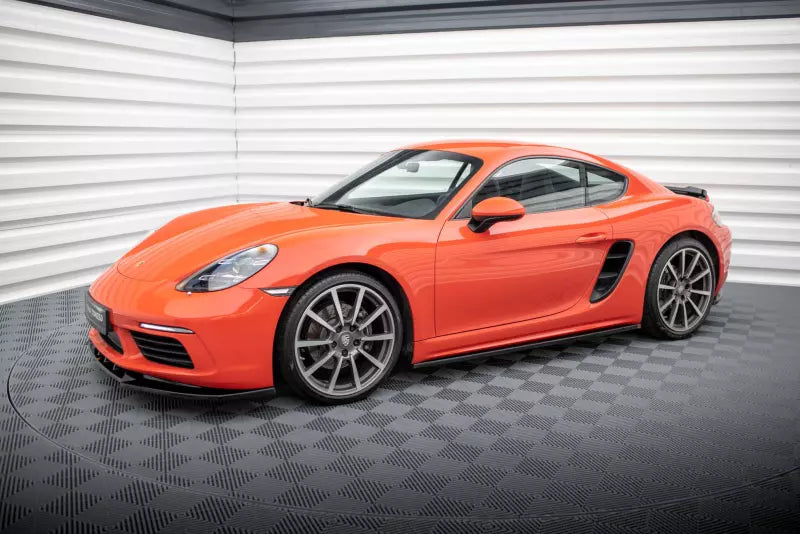 Maxton Design Seitenschweller (Paar) für Porsche 718 Cayman 982c Hochglanz schwarz – Ansicht 3