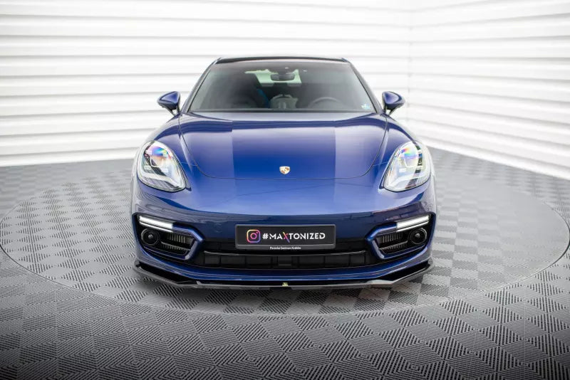 Maxton Design Frontlippe für Porsche Panamera E-Hybrid 971 Facelift Hochglanz schwarz – Ansicht 2