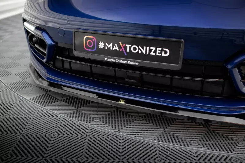 Maxton Design Frontlippe für Porsche Panamera E-Hybrid 971 Facelift Hochglanz schwarz – Ansicht 3