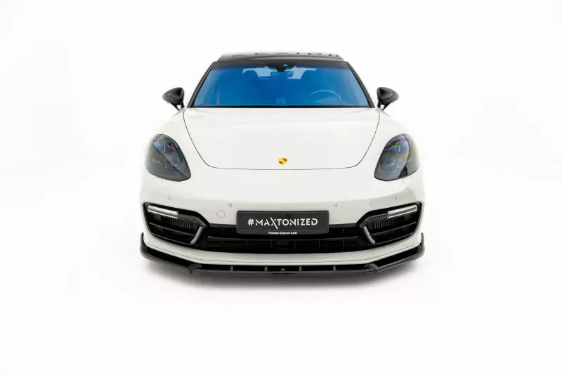 Maxton Design Frontlippe V.2 für Porsche Panamera E-Hybrid 971 Facelift Hochglanz schwarz – Ansicht 2