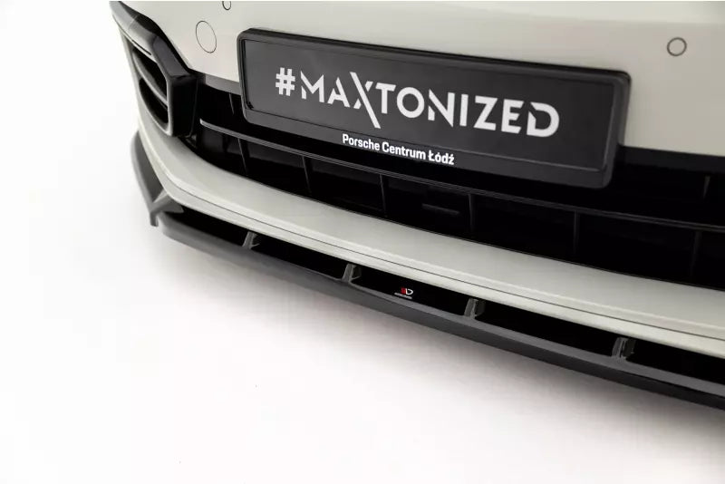 Maxton Design Frontlippe V.2 für Porsche Panamera E-Hybrid 971 Facelift Hochglanz schwarz – Ansicht 3
