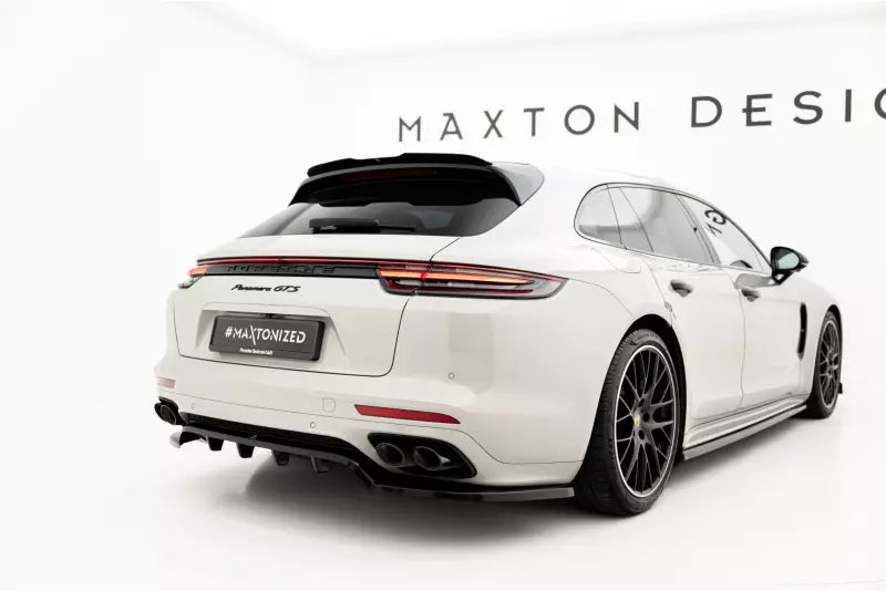 Maxton Design Heckdiffusor DTM Look für Porsche Panamera E-Hybrid 971 Facelift Hochglanz schwarz – Ansicht 1