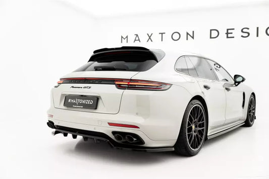 Maxton Design Heckdiffusor DTM Look für Porsche Panamera E-Hybrid 971 Facelift Hochglanz schwarz – Ansicht 1