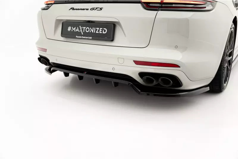 Maxton Design Heckdiffusor DTM Look für Porsche Panamera E-Hybrid 971 Facelift Hochglanz schwarz – Ansicht 3
