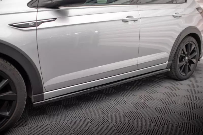 Maxton Design Seitenschweller (Paar) für VW Taigo R-Line Mk1 Hochglanz schwarz – Ansicht 1