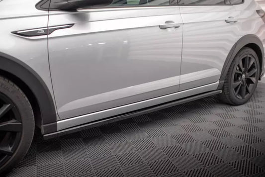 Maxton Design Seitenschweller (Paar) für VW Taigo R-Line Mk1 Hochglanz schwarz – Ansicht 1