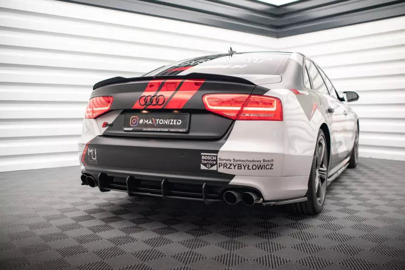 Maxton Design Street Pro Heckdiffusor für Audi S8 D4 Schwarz – Ansicht 1