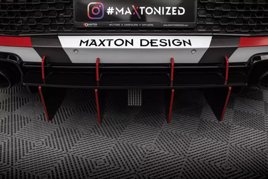 Maxton Design Street Pro Heckdiffusor für Audi R8 Mk2 Facelift Schwarz – Ansicht 1