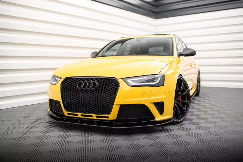 Maxton Design Street Pro Frontlippe für Audi RS4 B8 schwarz matt – Ansicht 1