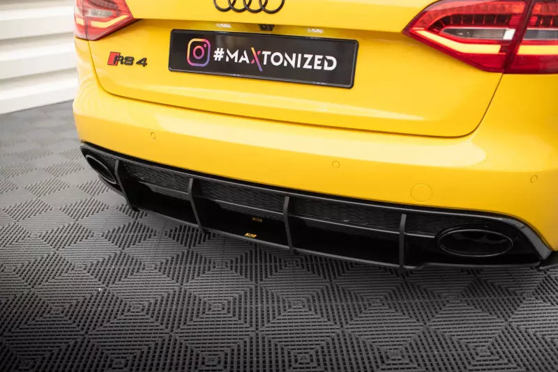 Maxton Design Street Pro Heckdiffusor für Audi RS4 B8 Schwarz – Ansicht 1