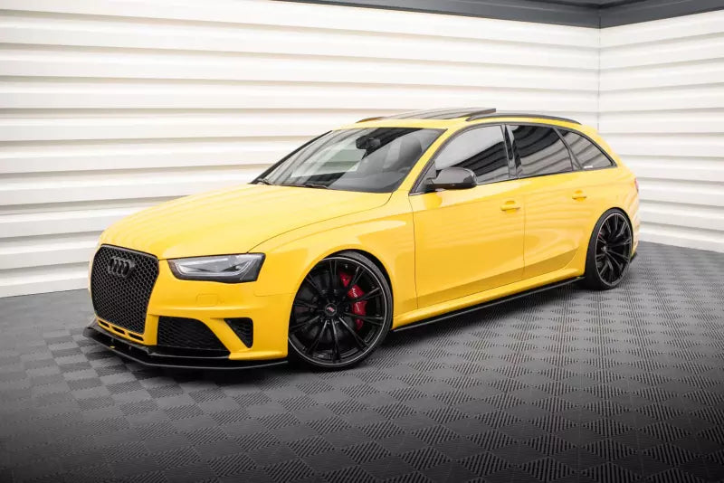 Maxton Design Street Pro Seitenschweller (Paar) für Audi RS4 B8 schwarz matt – Ansicht 1