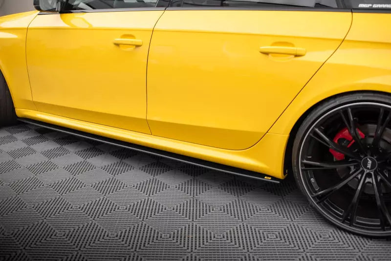 Maxton Design Street Pro Seitenschweller (Paar) für Audi RS4 B8 schwarz matt – Ansicht 3