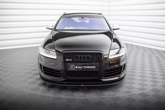 Maxton Design Street Pro Frontlippe für Audi RS6 Avant C6 schwarz matt – Ansicht 1