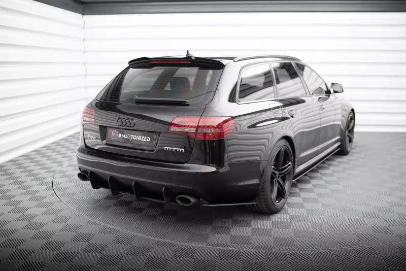 Maxton Design Street Pro Diffusor Flaps für Audi RS6 Avant C6 schwarz matt – Ansicht 1