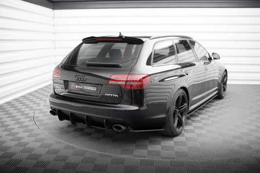 Maxton Design Street Pro Diffusor Flaps für Audi RS6 Avant C6 schwarz matt – Ansicht 1