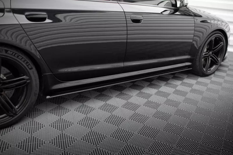 Maxton Design Street Pro Seitenschweller (Paar) für Audi RS6 Avant C6 schwarz matt – Ansicht 3