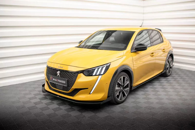 Maxton Design Street Pro Frontlippen Flaps für Peugeot 208 GT Mk2 Hochglanz schwarz – Ansicht 2