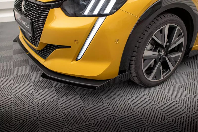 Maxton Design Street Pro Frontlippen Flaps für Peugeot 208 GT Mk2 Hochglanz schwarz – Ansicht 3