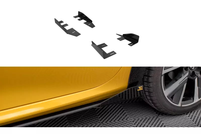 Maxton Design Street Pro Seitenschweller-Flaps für Peugeot 208 GT Mk2 Hochglanz schwarz – Ansicht 1