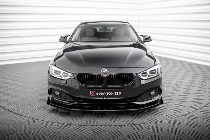 Maxton Design Street Pro Frontlippe mit Flaps für BMW 4er F32 F36 F33 Schwarz – Ansicht 1