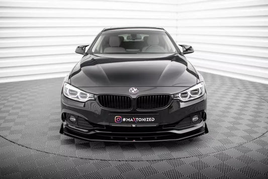 Maxton Design Street Pro Frontlippe mit Flaps für BMW 4er F32 F36 F33 Schwarz – Ansicht 1