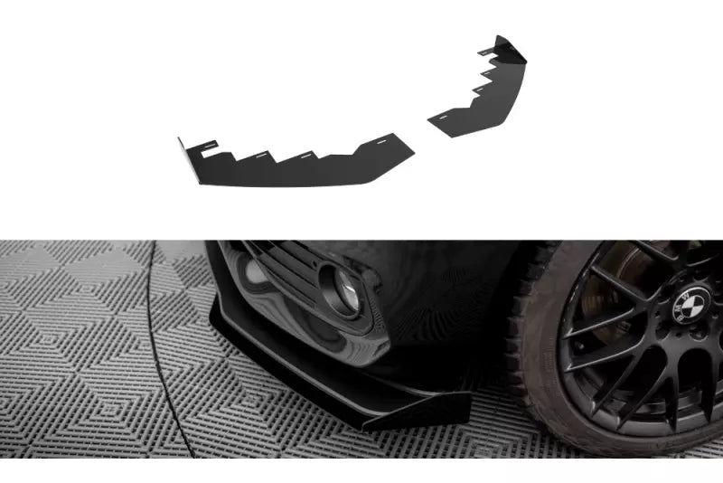 Maxton Design Street Pro Frontlippen Flaps (Paar) für BMW 4er Gran Coupe F36 Schwarz – Ansicht 1