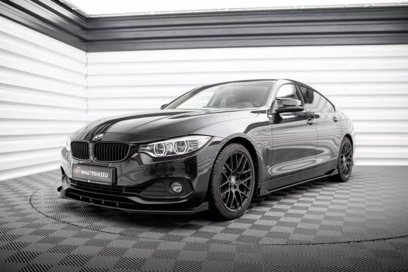 Maxton Design Street Pro Frontlippen Flaps (Paar) für BMW 4er Gran Coupe F36 Schwarz – Ansicht 2