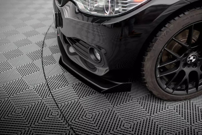 Maxton Design Street Pro Frontlippen Flaps (Paar) für BMW 4er Gran Coupe F36 Schwarz – Ansicht 4