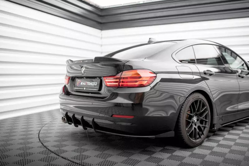 Maxton Design Street Pro Heckdiffusor Flaps (Paar) für BMW 4er Gran Coupe F36 Schwarz – Ansicht 1