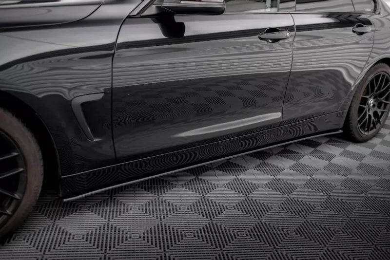 Maxton Design Street Pro Seitenschweller (Paar) für BMW 4er Gran Coupe F36 Schwarz – Ansicht 1
