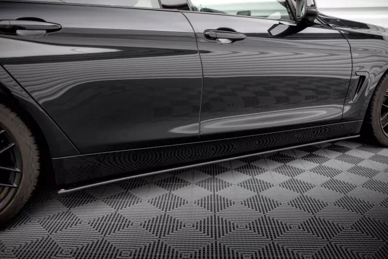 Maxton Design Street Pro Seitenschweller (Paar) für BMW 4er Gran Coupe F36 Schwarz – Ansicht 2