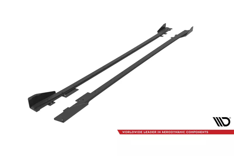 Maxton Design Street Pro Seitenschweller (Paar) mit Flaps für BMW 4er Gran Coupe F36 Schwarz – Ansicht 4