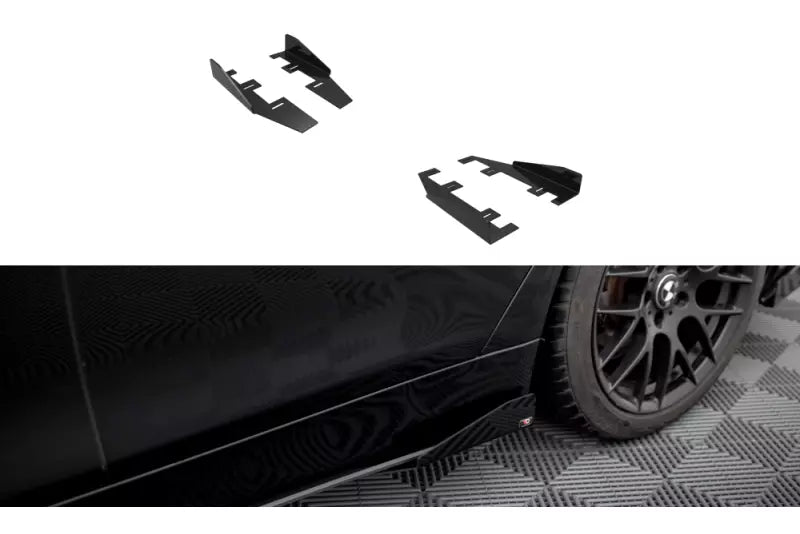 Maxton Design Street Pro Seitenschweller Flaps (Paar) für BMW 4er Gran Coupe F36 Schwarz – Ansicht 1